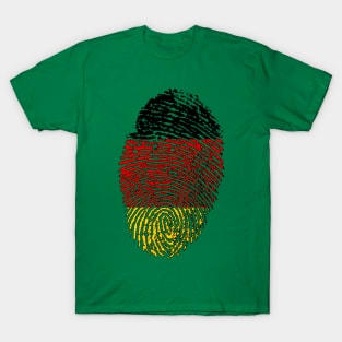 Germany Flag - German Flag Fingerprint T-Shirt